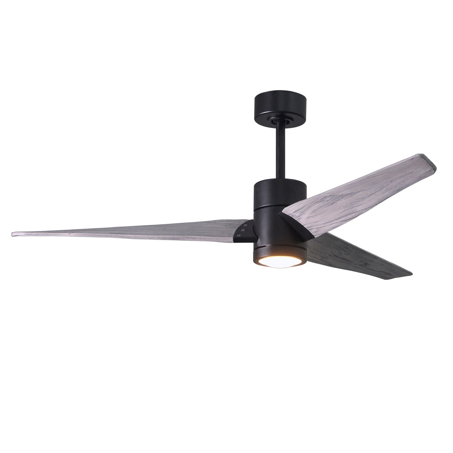 Three Bladed Paddle Fan In Matte Black.  Led Light Kit. by Matthews Fan Company