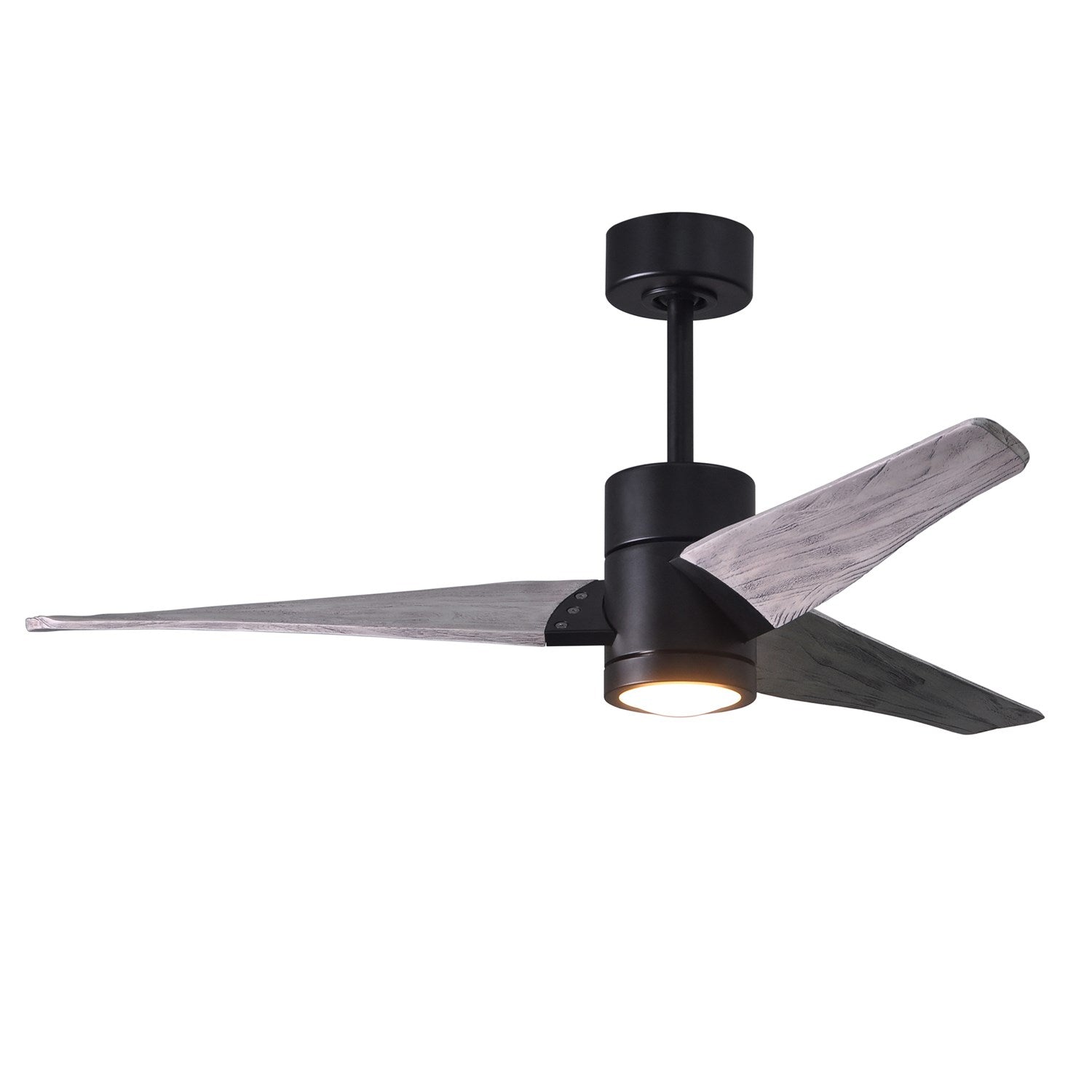 Three Bladed Paddle Fan In Matte Black.  Led Light Kit. by Matthews Fan Company