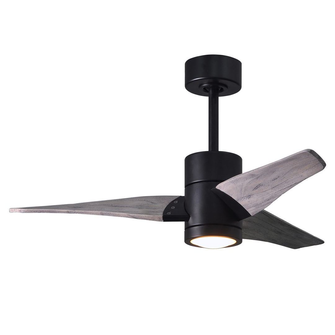 Three Bladed Paddle Fan In Matte Black.  Led Light Kit. by Matthews Fan Company