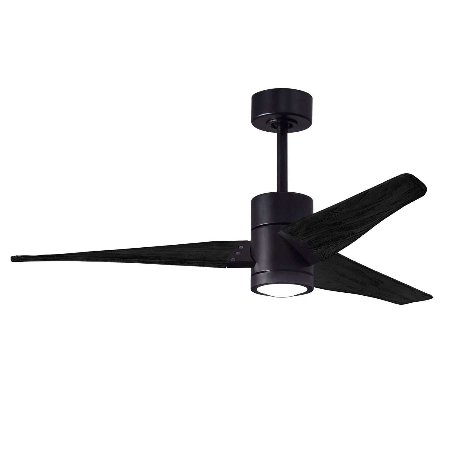 52in Ceiling Fan In Matte Black And Matte Black Blades by Matthews Fan Company