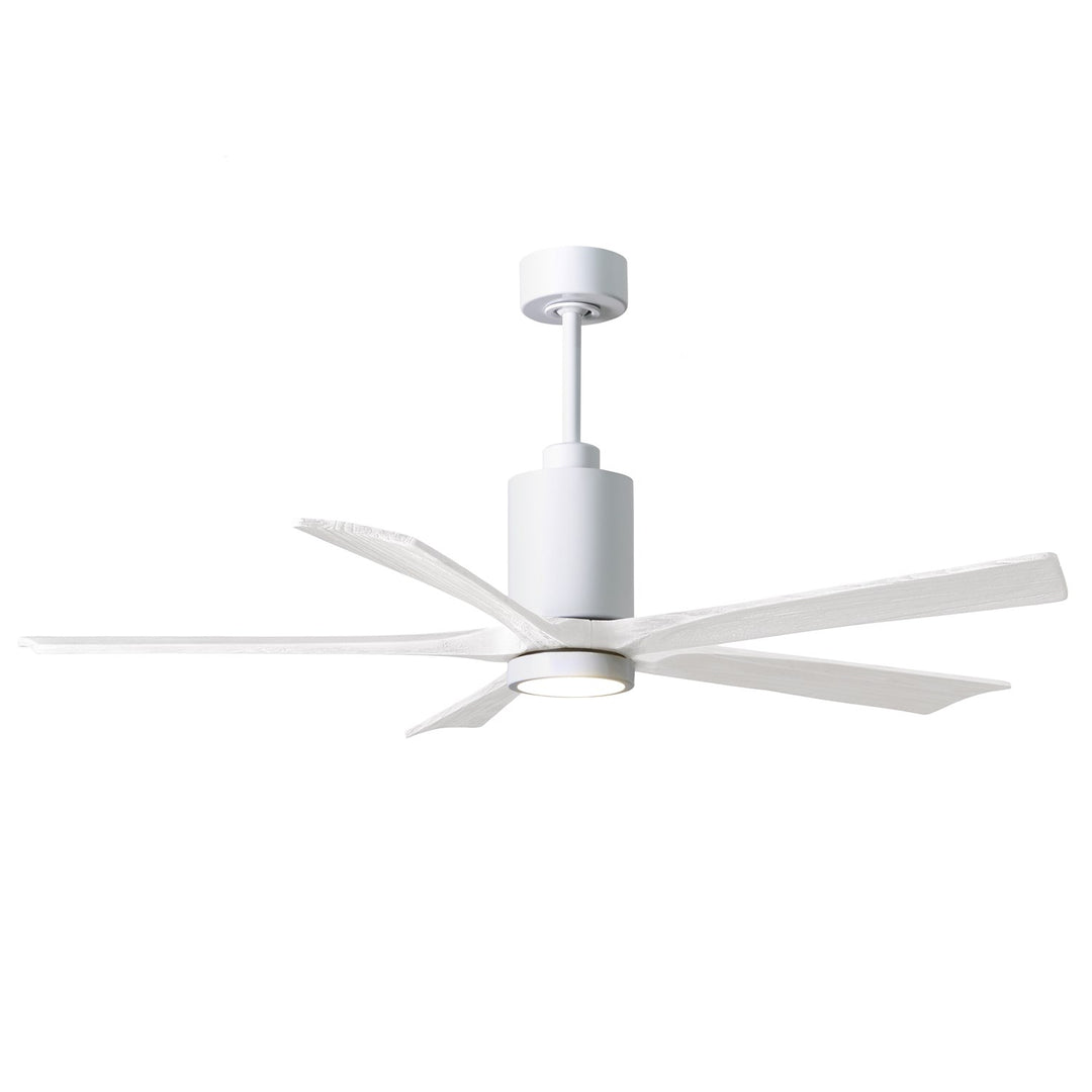 60in Ceiling Fan In White And Matte White Blades by Matthews Fan Company