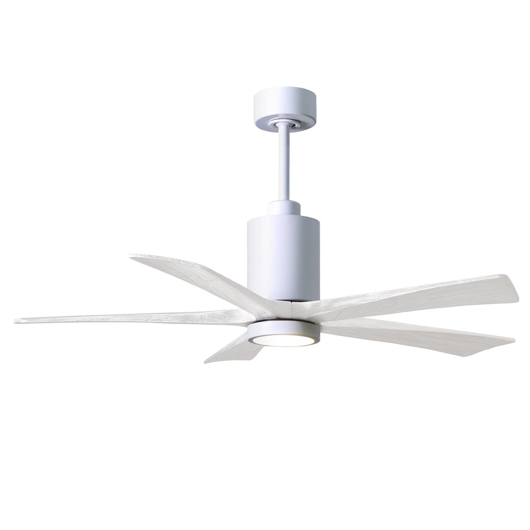 52in Ceiling Fan In White And Matte White Blades by Matthews Fan Company
