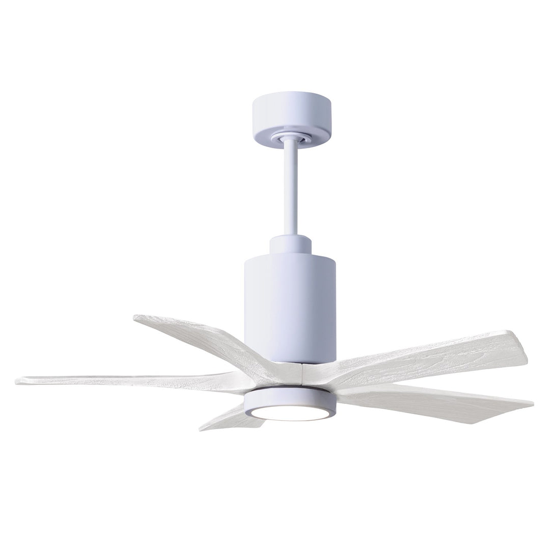 42in Ceiling Fan In White And Matte White Blades by Matthews Fan Company