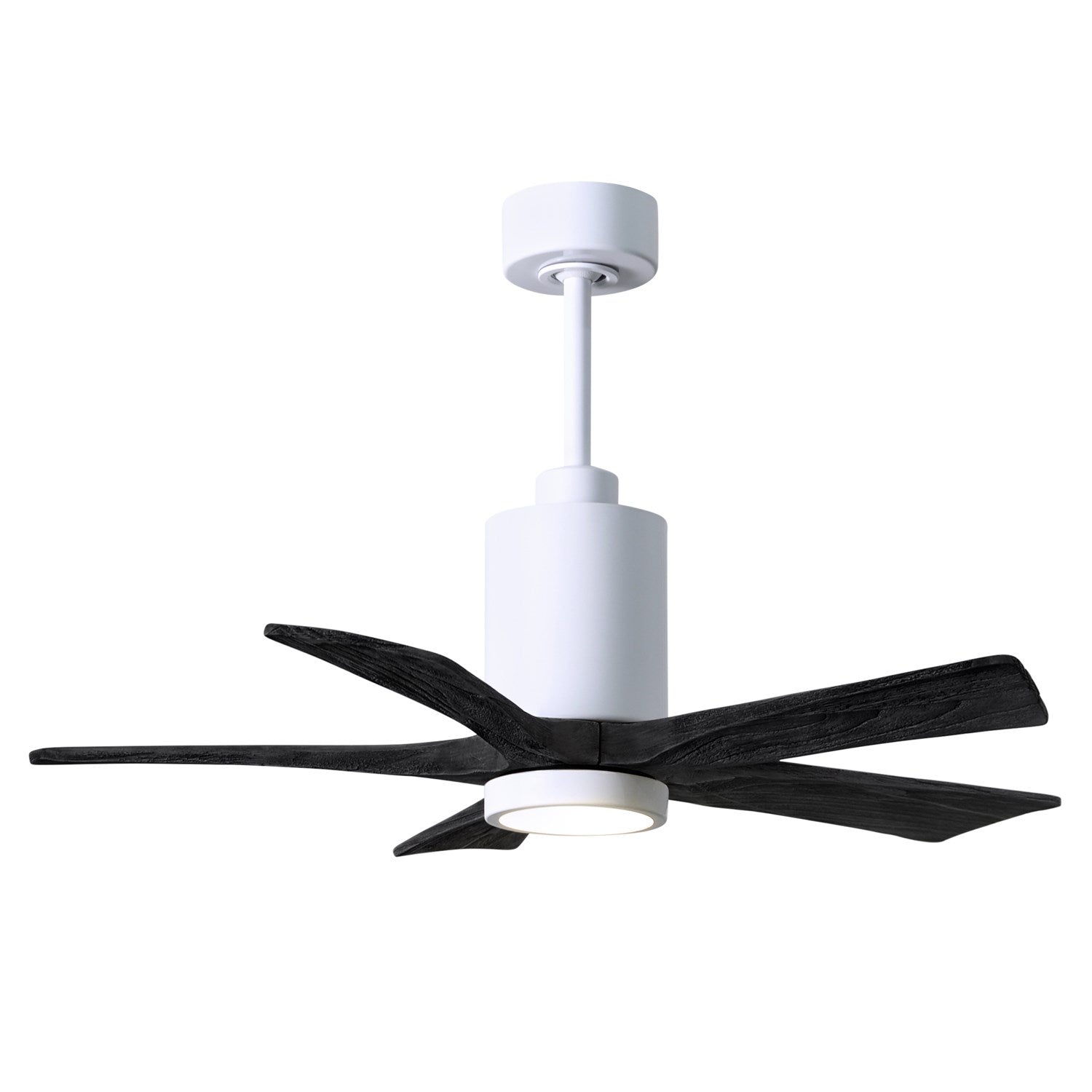 42in Ceiling Fan In White And Matte Black Blades by Matthews Fan Company