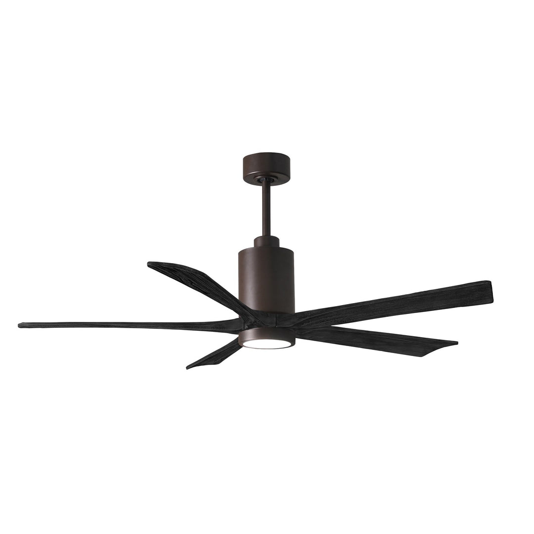 60in Ceiling Fan In Textured Bronze And Matte Black Blades by Matthews Fan Company