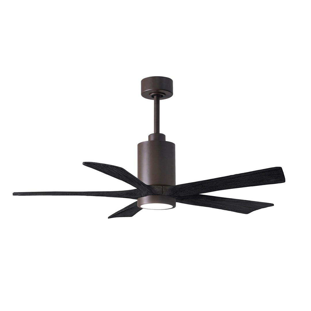 52in Ceiling Fan In Textured Bronze And Matte Black Blades by Matthews Fan Company
