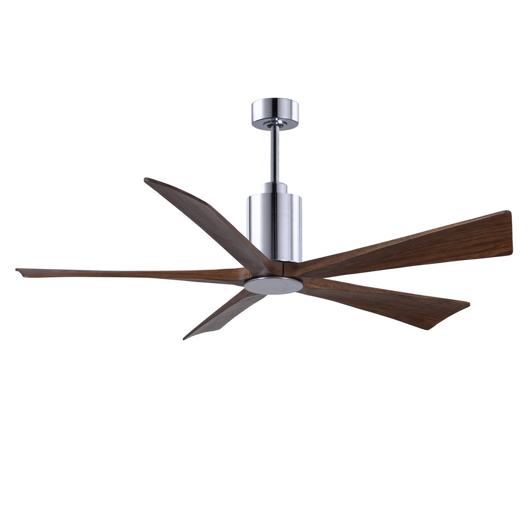 Three Bladed Paddle Fan In Polished Chrome.  Led Light Kit.
