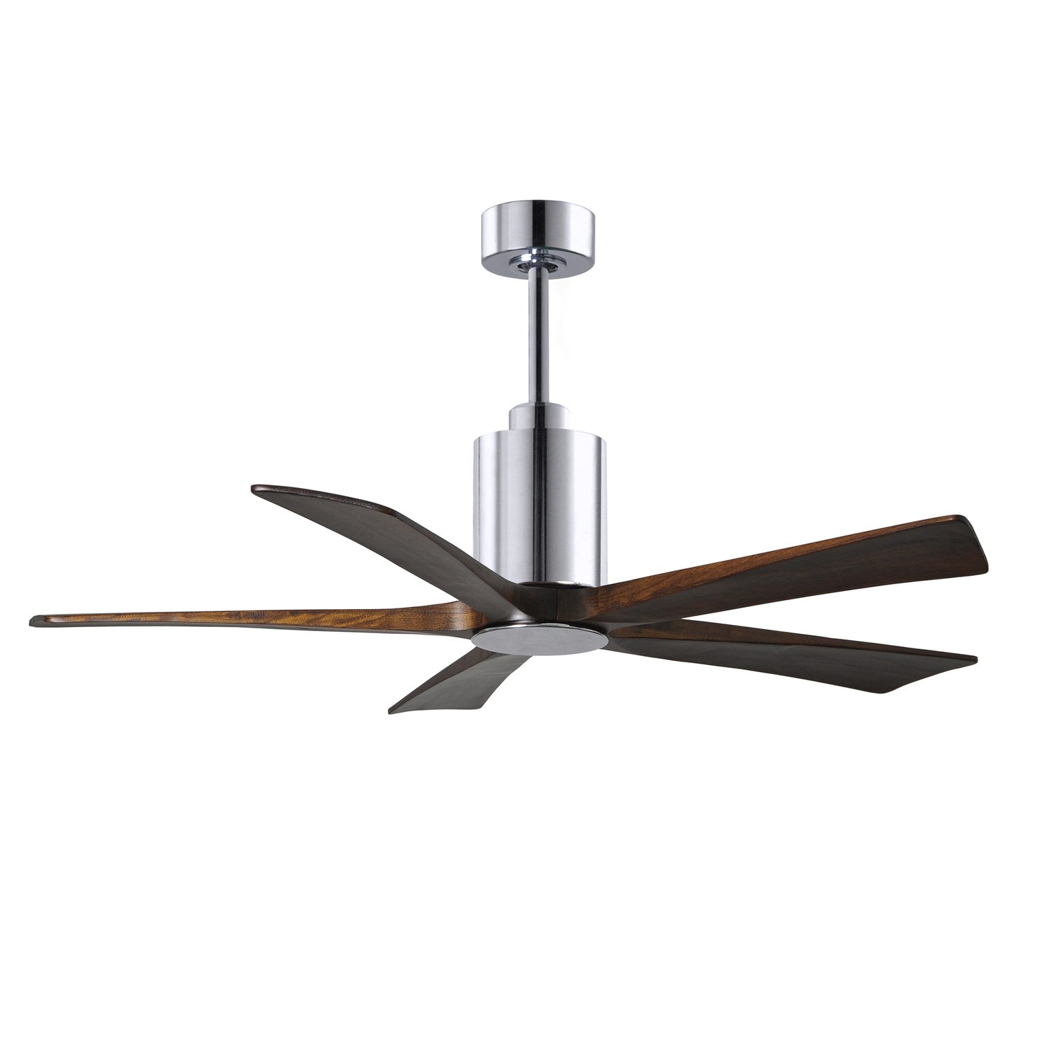 Three Bladed Paddle Fan In Polished Chrome.  Led Light Kit.
