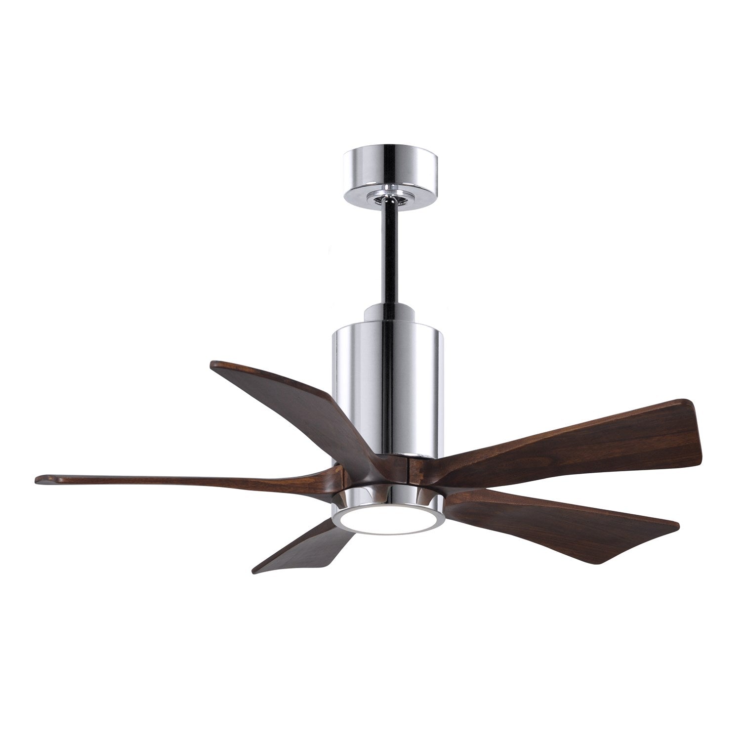 Three Bladed Paddle Fan In Polished Chrome.  Led Light Kit. by Matthews Fan Company
