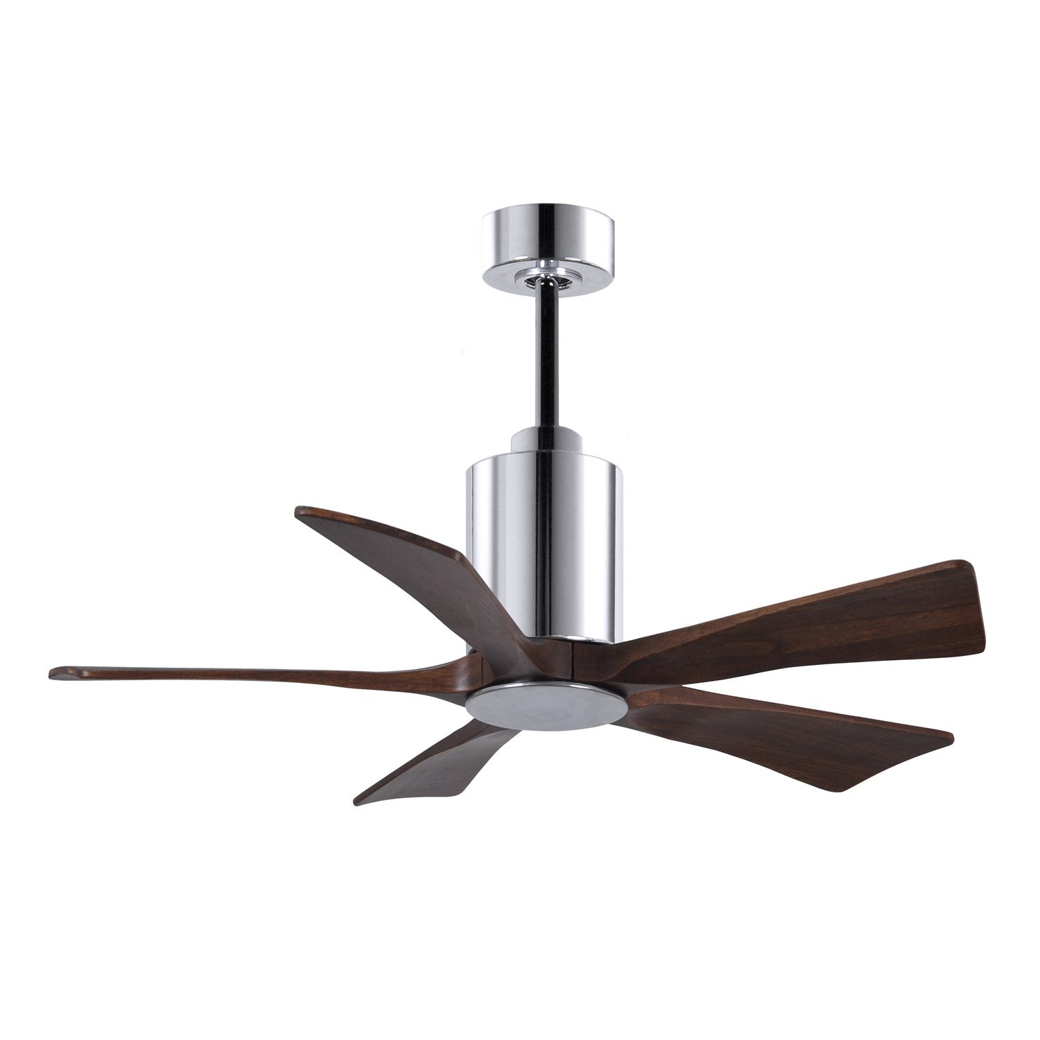 Three Bladed Paddle Fan In Polished Chrome.  Led Light Kit.