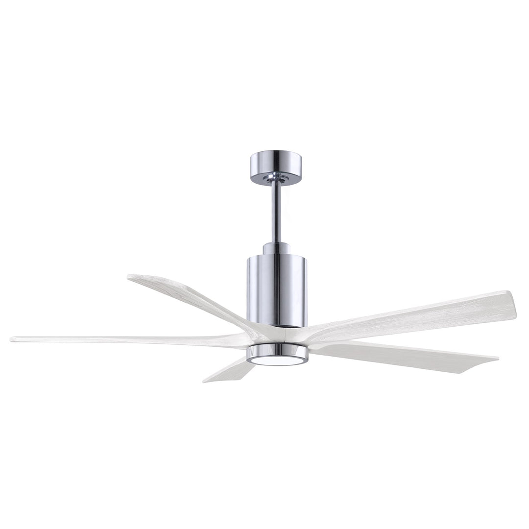 60in Ceiling Fan In Polished Chrome And Matte White Blades by Matthews Fan Company