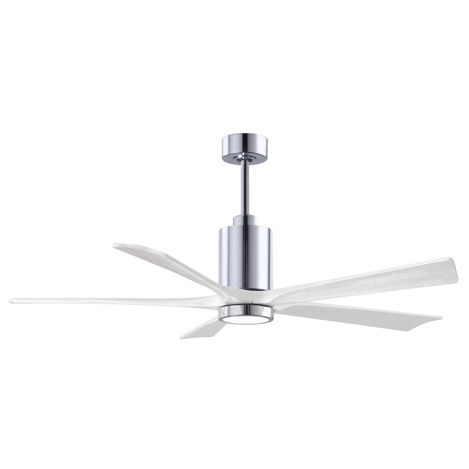 60in Ceiling Fan In Polished Chrome And Matte White Blades by Matthews Fan Company