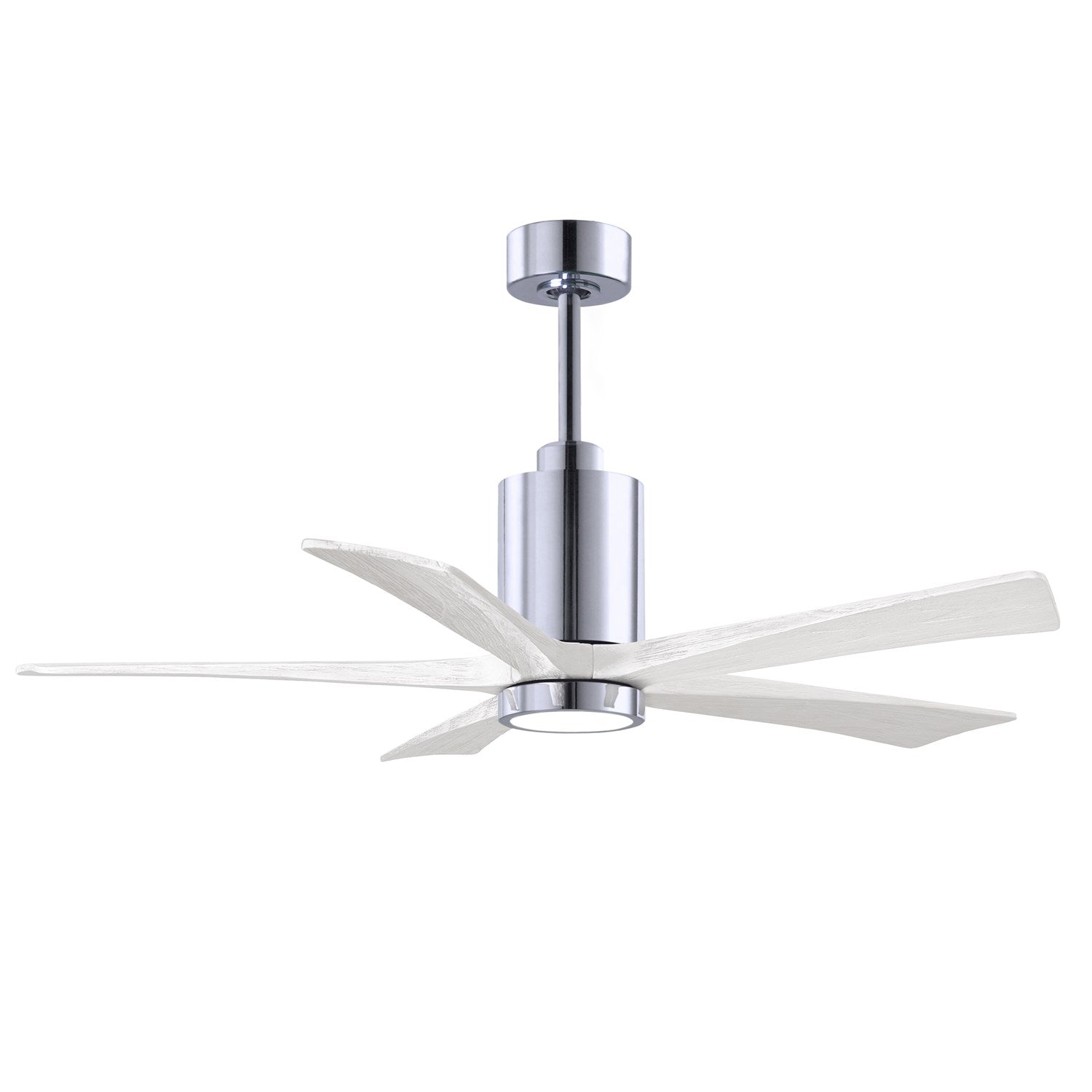 52in Ceiling Fan In Polished Chrome And Matte White Blades by Matthews Fan Company