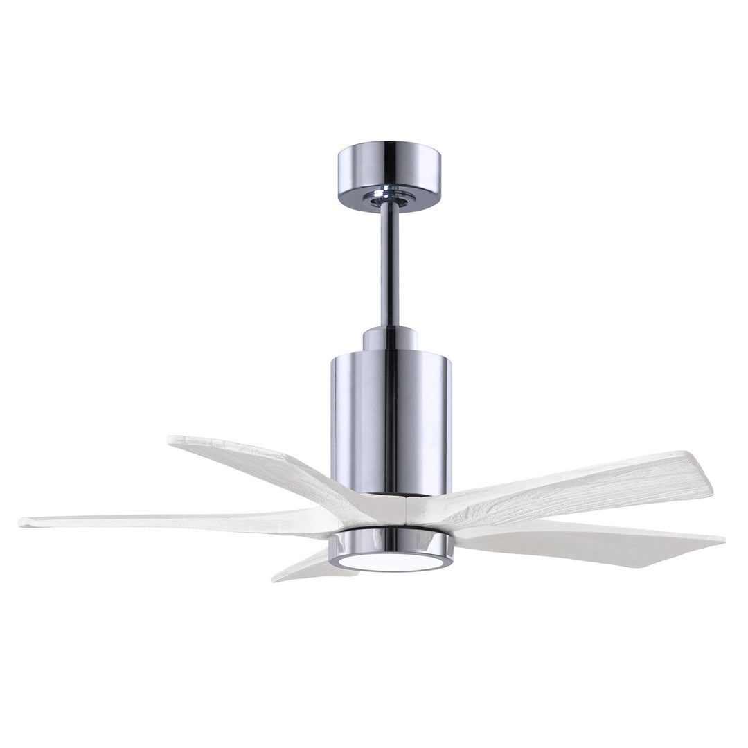 42in Ceiling Fan In Polished Chrome And Matte White Blades by Matthews Fan Company