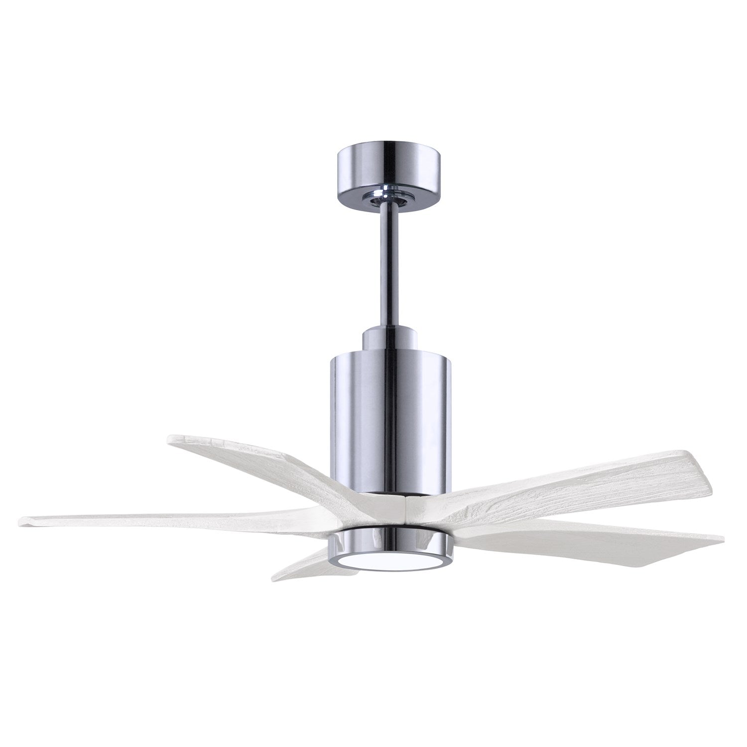 42in Ceiling Fan In Polished Chrome And Matte White Blades by Matthews Fan Company