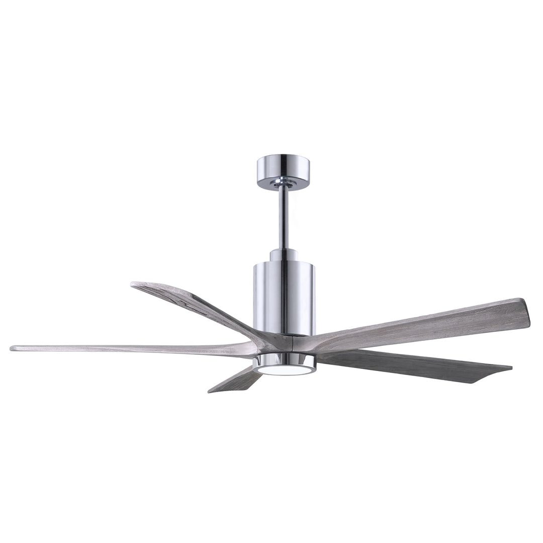 Three Bladed Paddle Fan In Polished Chrome.  Led Light Kit. by Matthews Fan Company