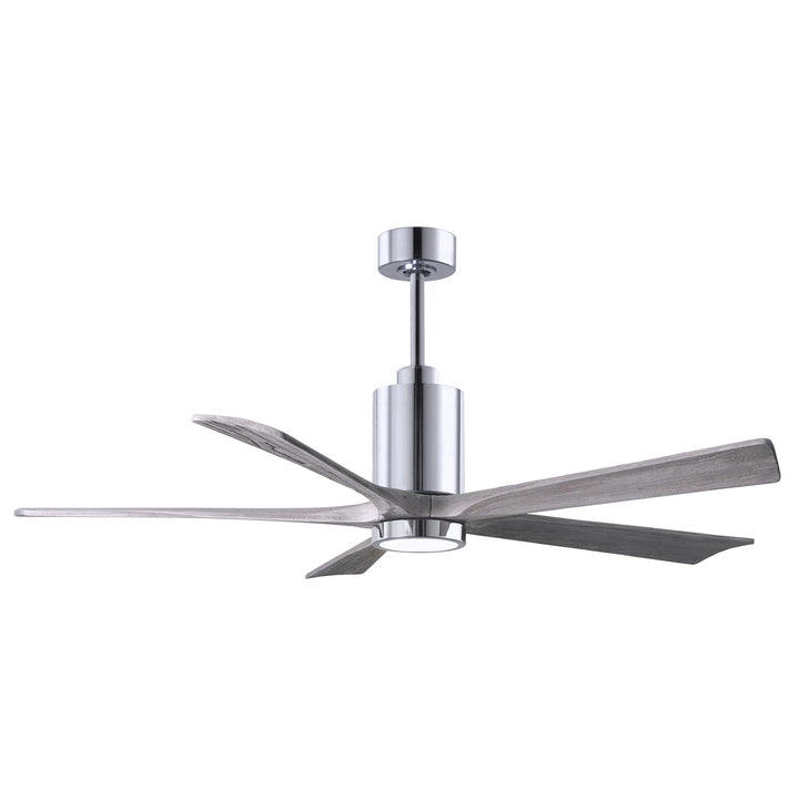 Three Bladed Paddle Fan In Polished Chrome.  Led Light Kit. by Matthews Fan Company