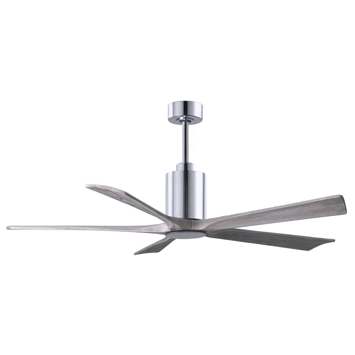 Three Bladed Paddle Fan In Polished Chrome.  Led Light Kit.