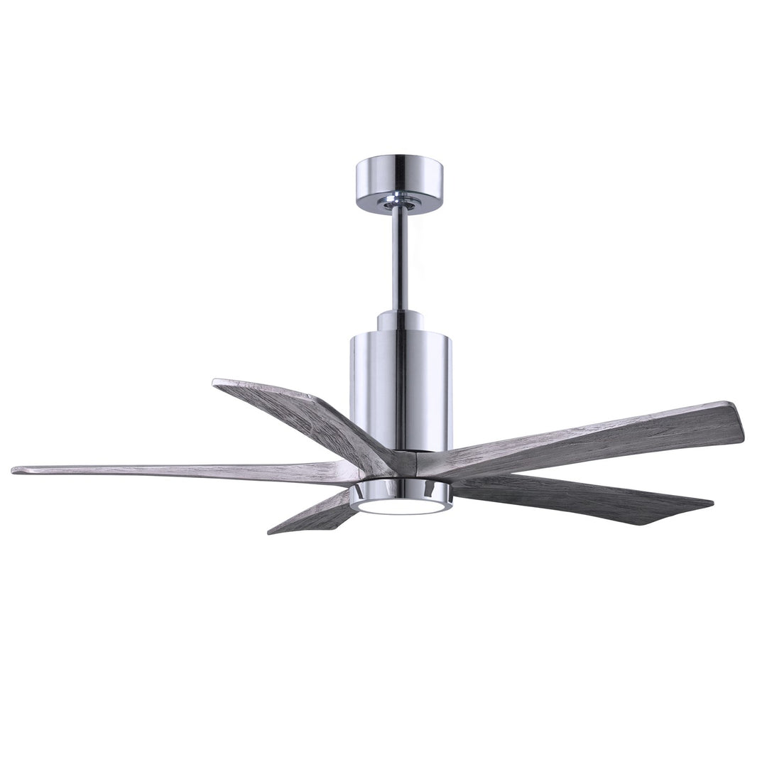 Three Bladed Paddle Fan In Polished Chrome.  Led Light Kit. by Matthews Fan Company