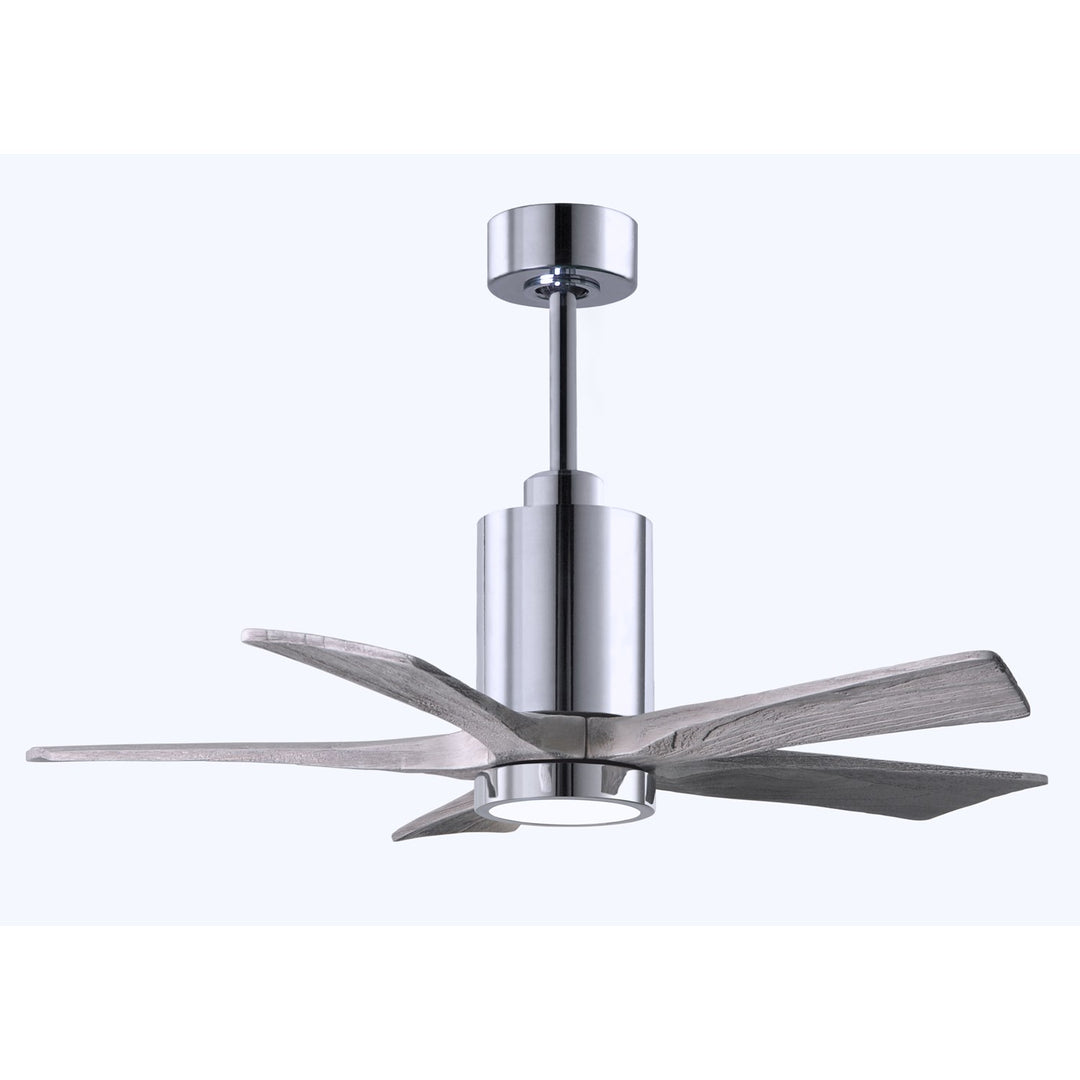 Three Bladed Paddle Fan In Polished Chrome.  Led Light Kit. by Matthews Fan Company