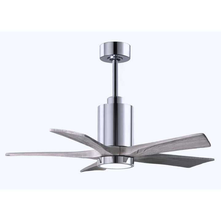 Three Bladed Paddle Fan In Polished Chrome.  Led Light Kit. by Matthews Fan Company