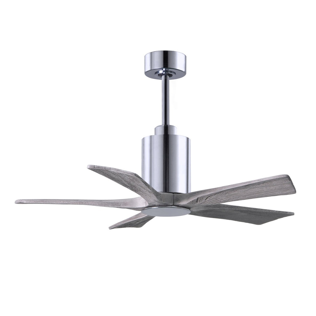 Three Bladed Paddle Fan In Polished Chrome.  Led Light Kit.