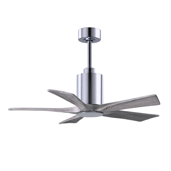 Three Bladed Paddle Fan In Polished Chrome.  Led Light Kit.