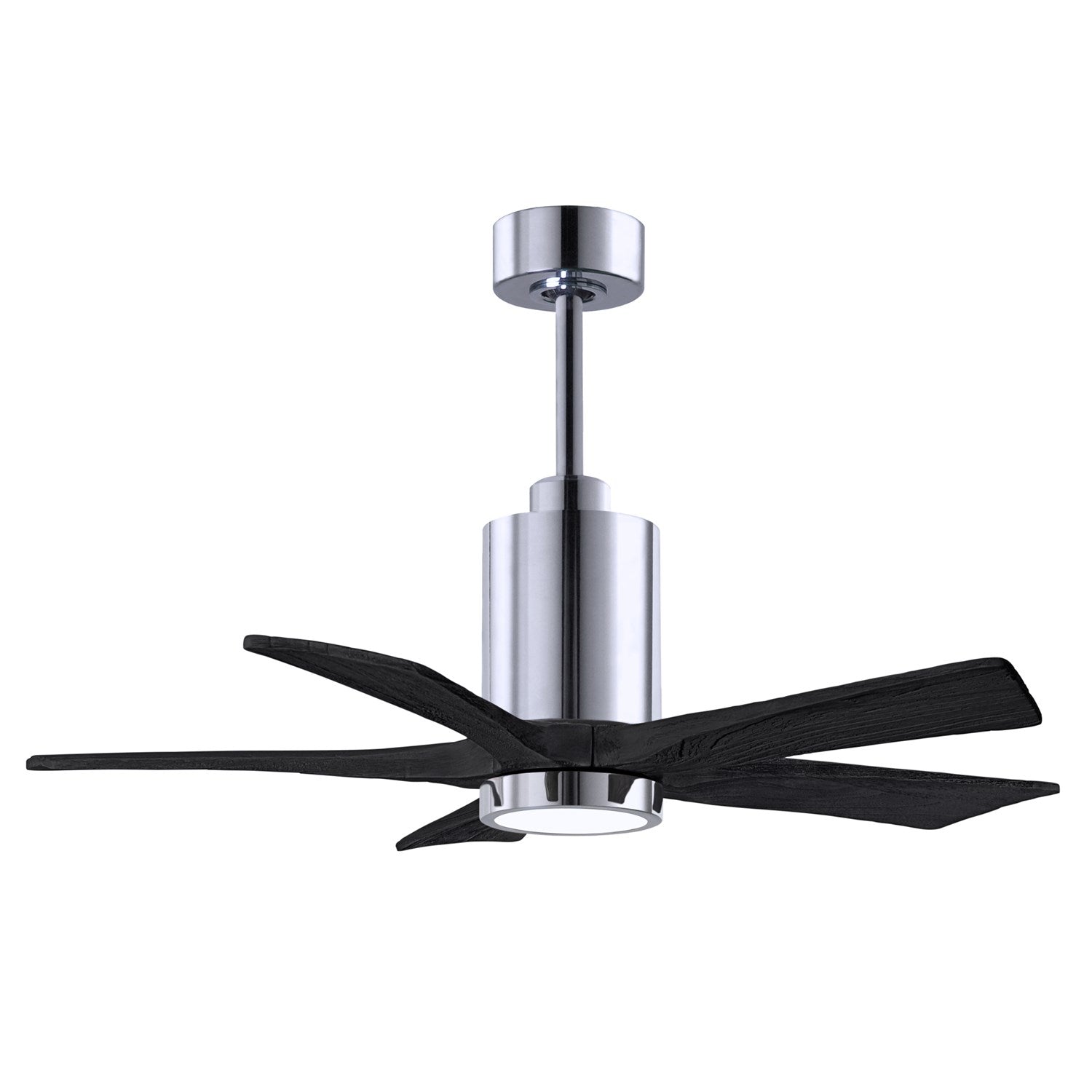 42in Ceiling Fan In Polished Chrome And Matte Black Blades by Matthews Fan Company