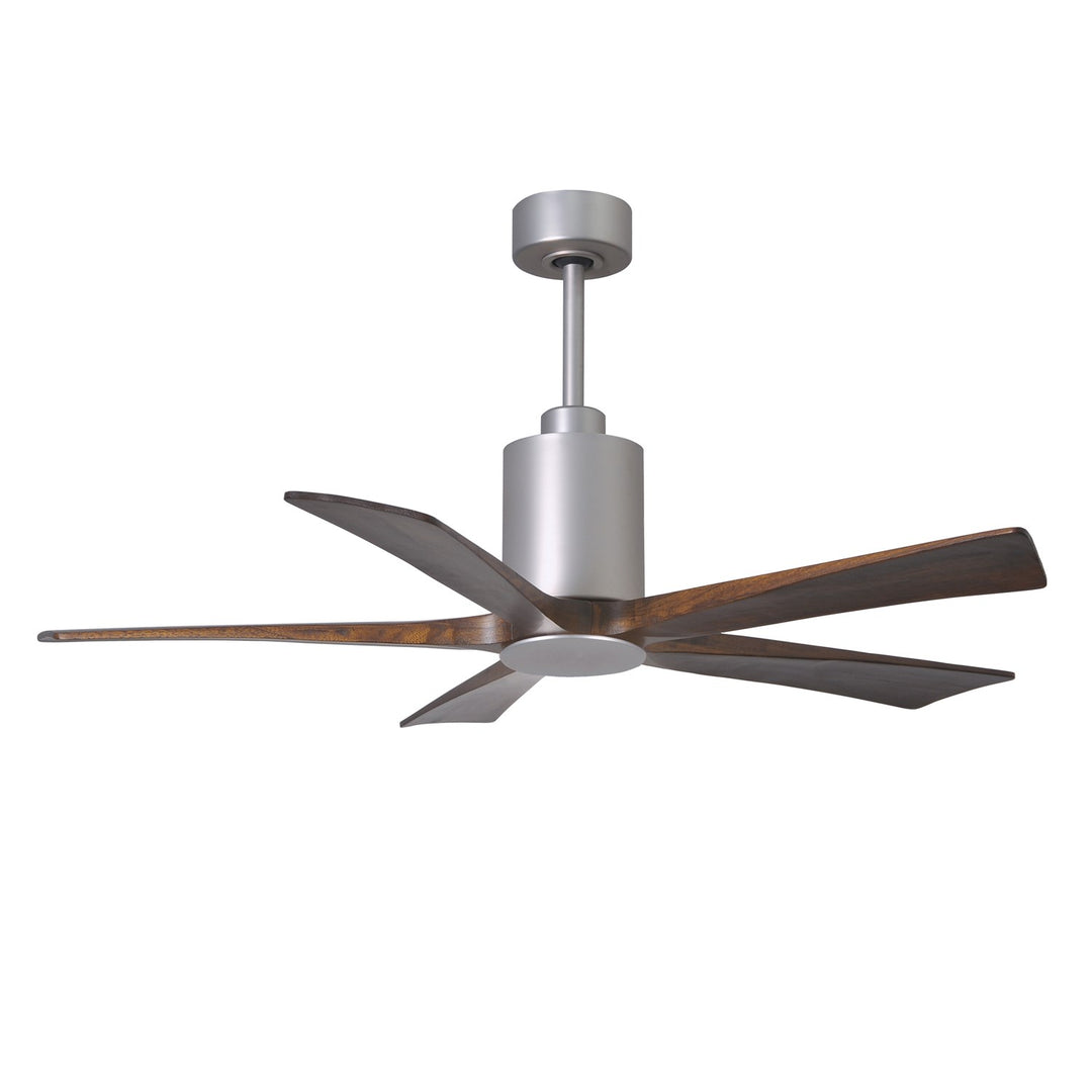Three Bladed Paddle Fan In Brushed Nickel.  Led Light Kit.