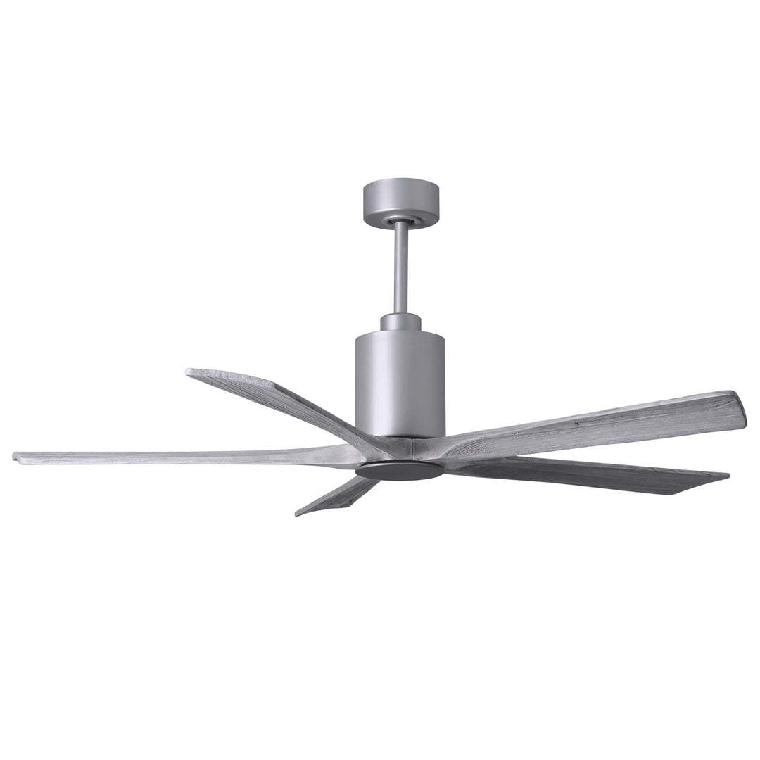 Three Bladed Paddle Fan In Brushed Nickel.  Led Light Kit.