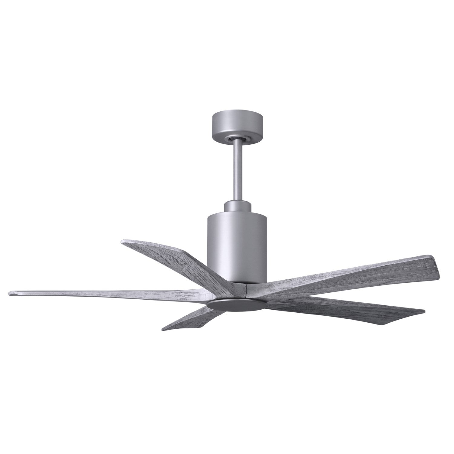 Three Bladed Paddle Fan In Brushed Nickel.  Led Light Kit.