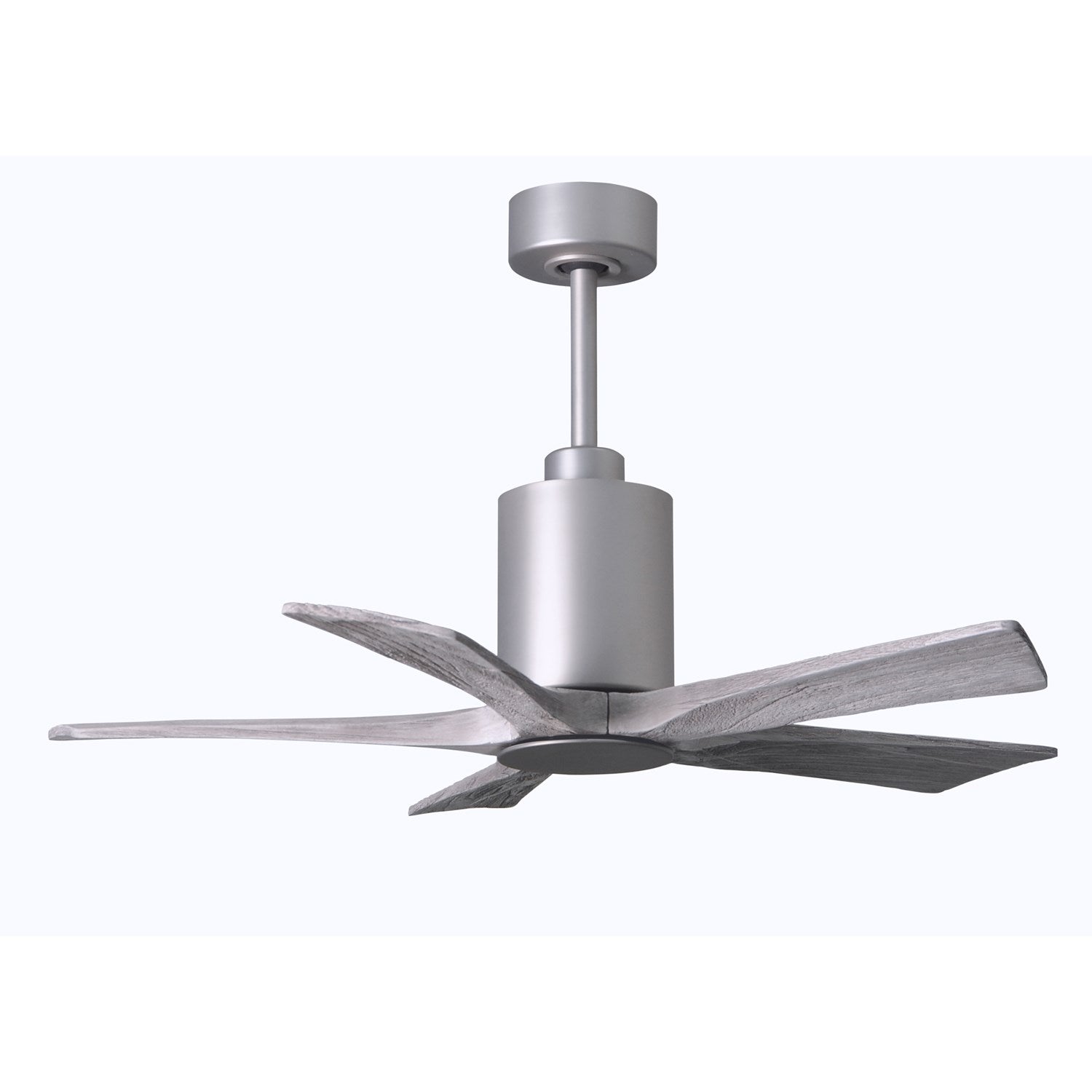Three Bladed Paddle Fan In Brushed Nickel.  Led Light Kit.