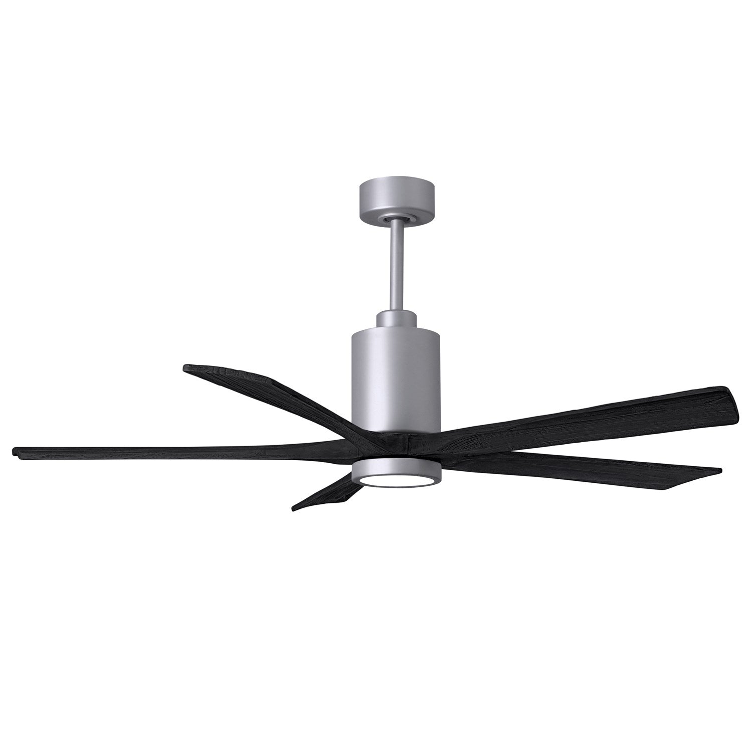 60in Ceiling Fan In Brushed Nickel And Matte Black Blades by Matthews Fan Company