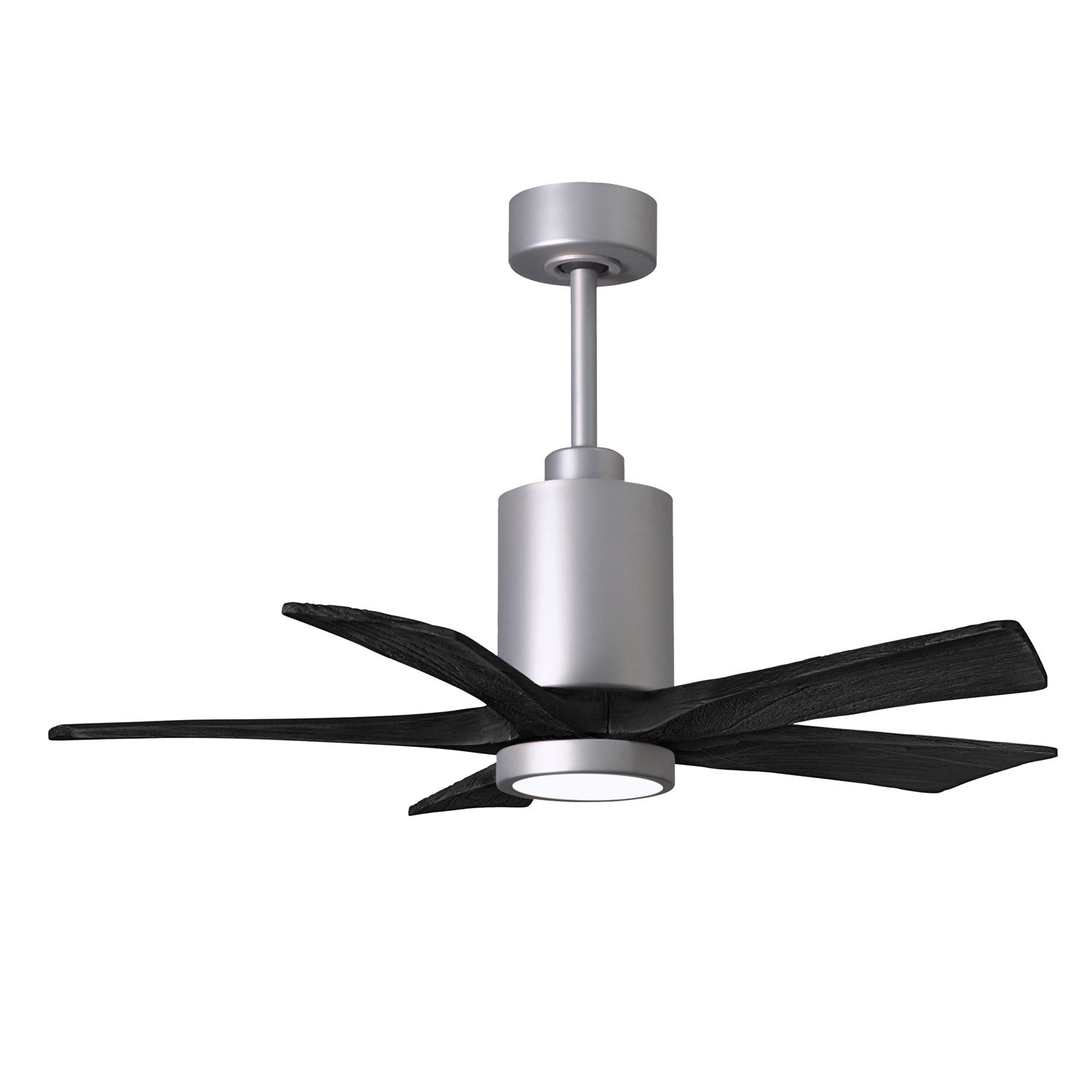 42in Ceiling Fan In Brushed Nickel And Matte Black Blades by Matthews Fan Company