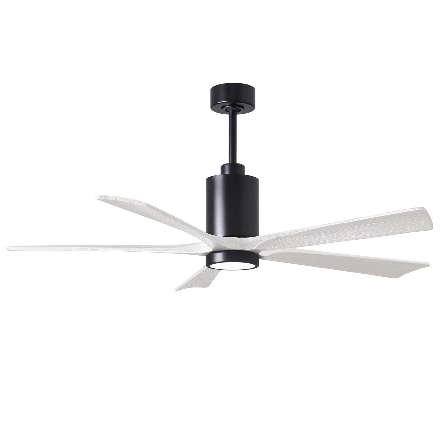60in Ceiling Fan In Matte Black And Matte White Blades by Matthews Fan Company