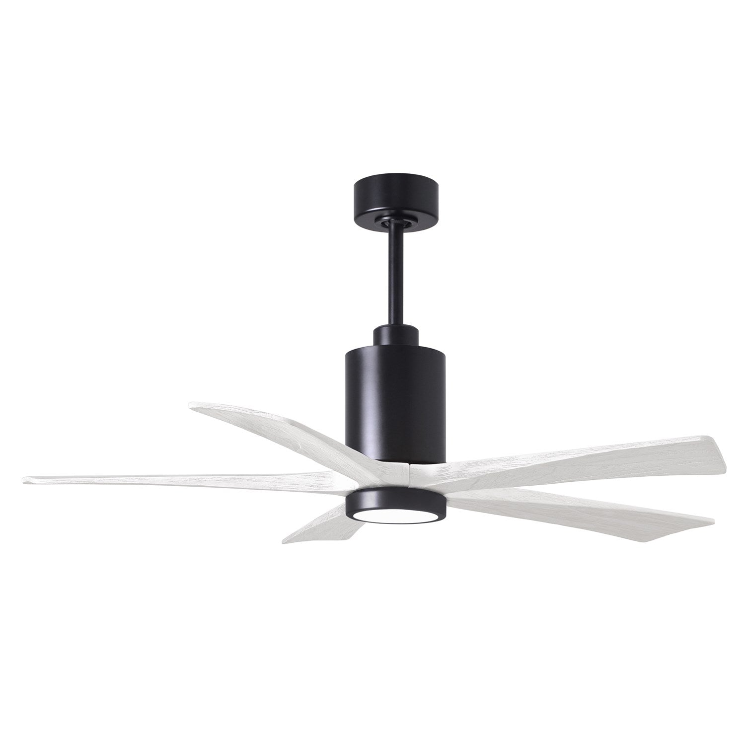 52in Ceiling Fan In Matte Black And Matte White Blades by Matthews Fan Company