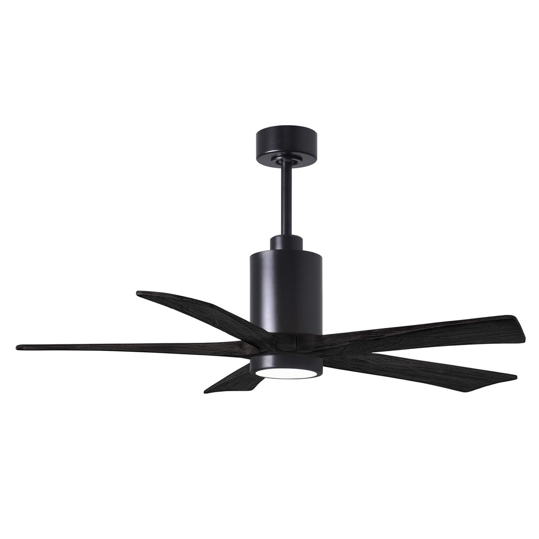 52in Ceiling Fan In Matte Black And Matte Black Blades by Matthews Fan Company