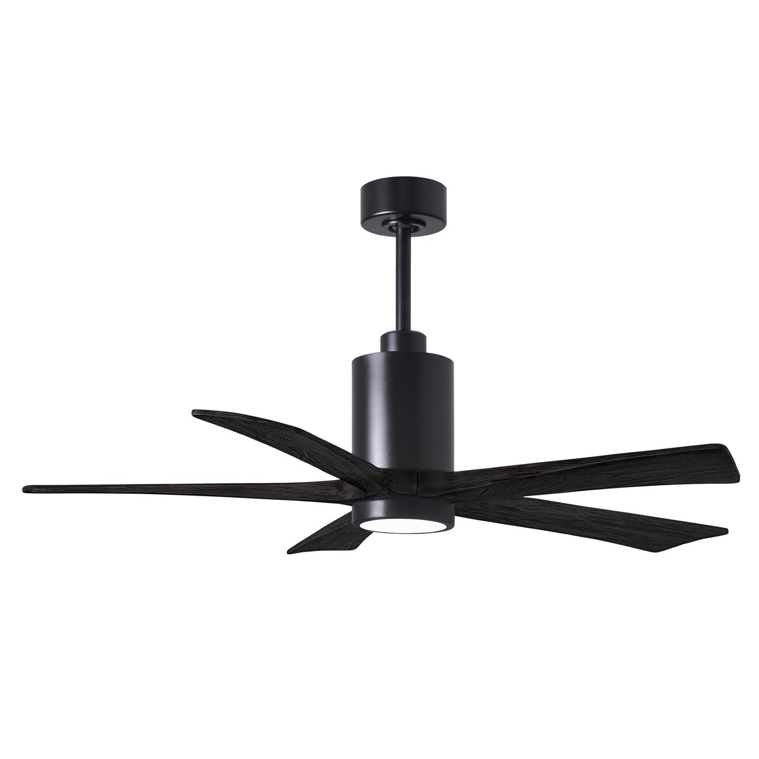 52in Ceiling Fan In Matte Black And Matte Black Blades by Matthews Fan Company