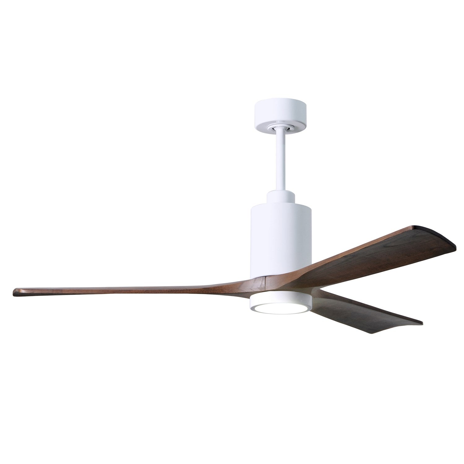 Three Bladed Paddle Fan In Gloss White.  Led Light Kit. by Matthews Fan Company