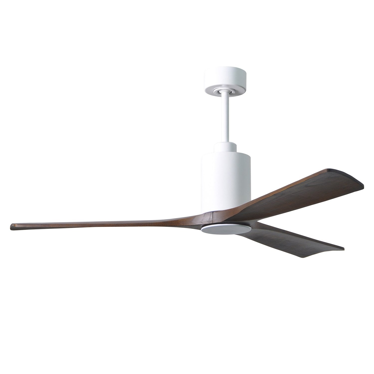 Three Bladed Paddle Fan In Gloss White.  Led Light Kit.