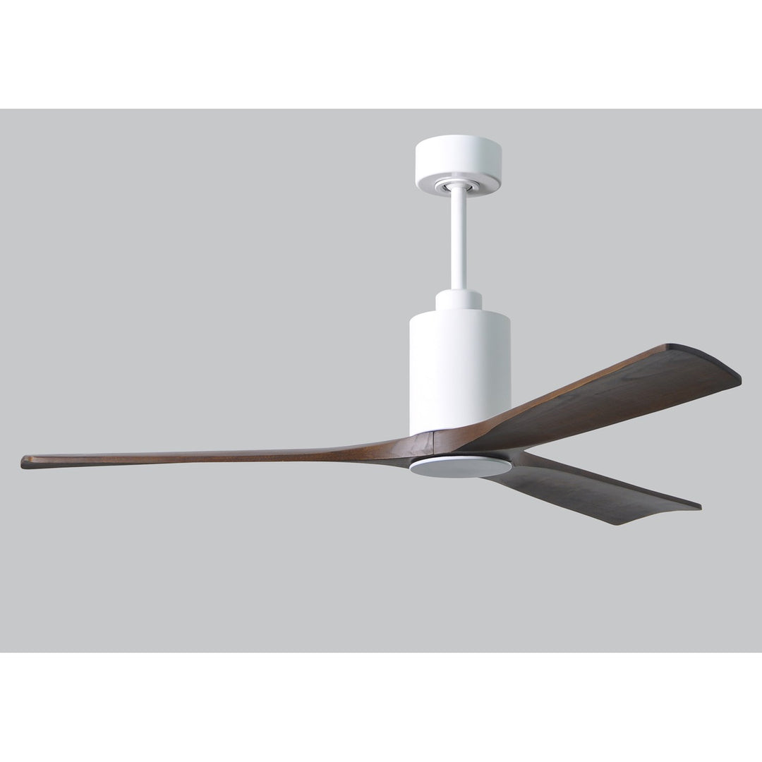 Three Bladed Paddle Fan In Gloss White.  Led Light Kit.