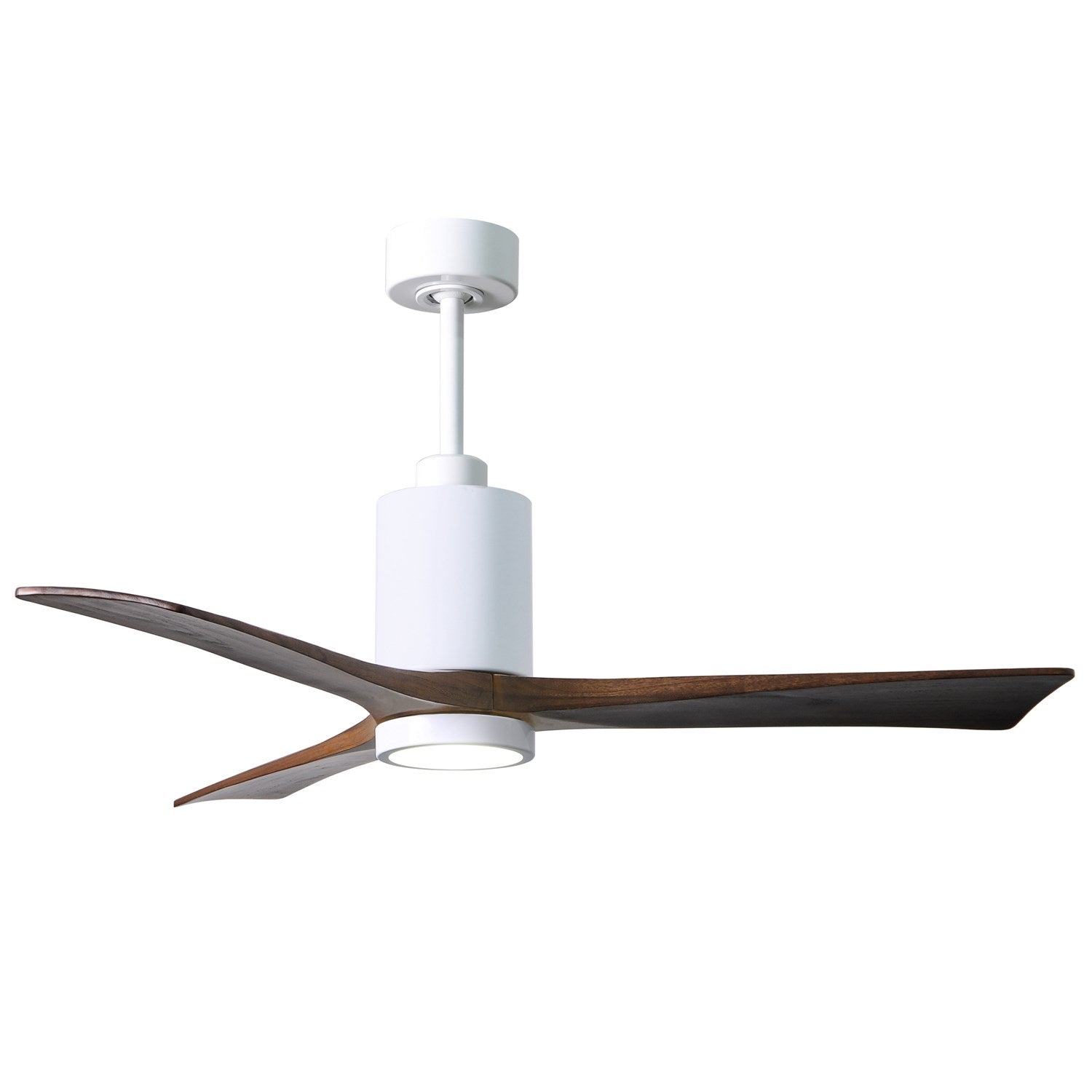 Three Bladed Paddle Fan In Gloss White.  Led Light Kit. by Matthews Fan Company
