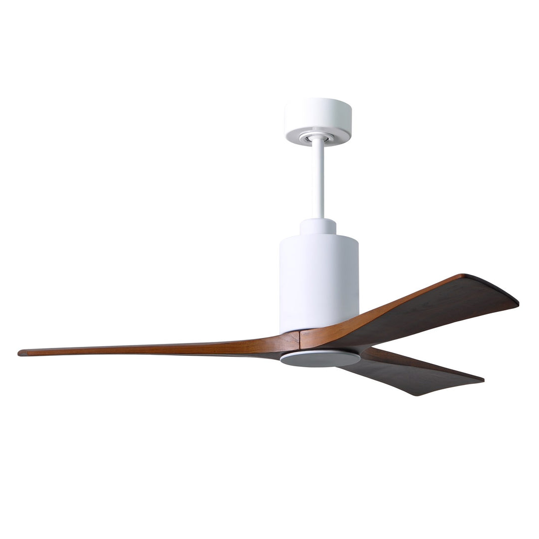 Three Bladed Paddle Fan In Gloss White.  Led Light Kit.