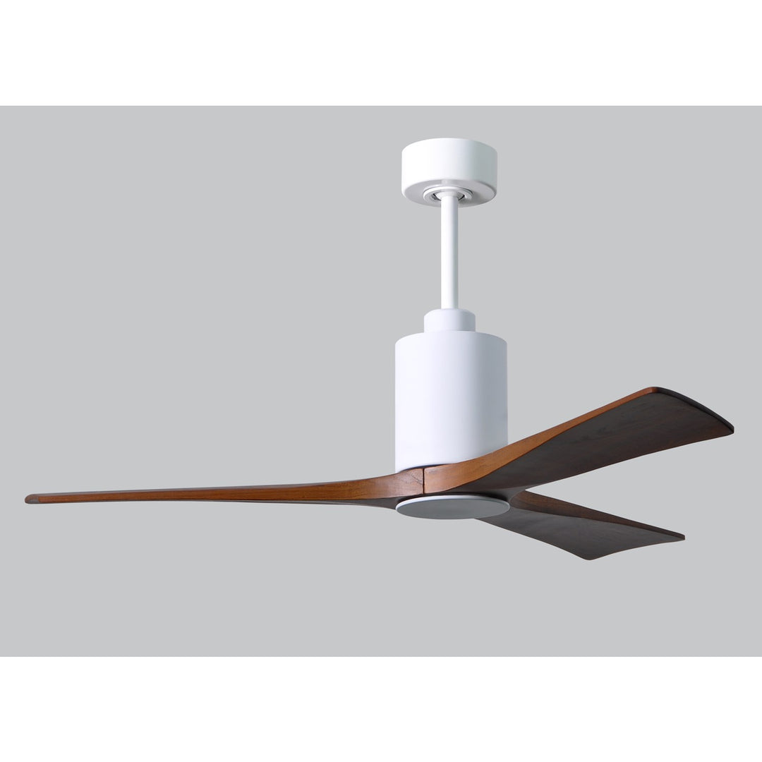 Three Bladed Paddle Fan In Gloss White.  Led Light Kit.