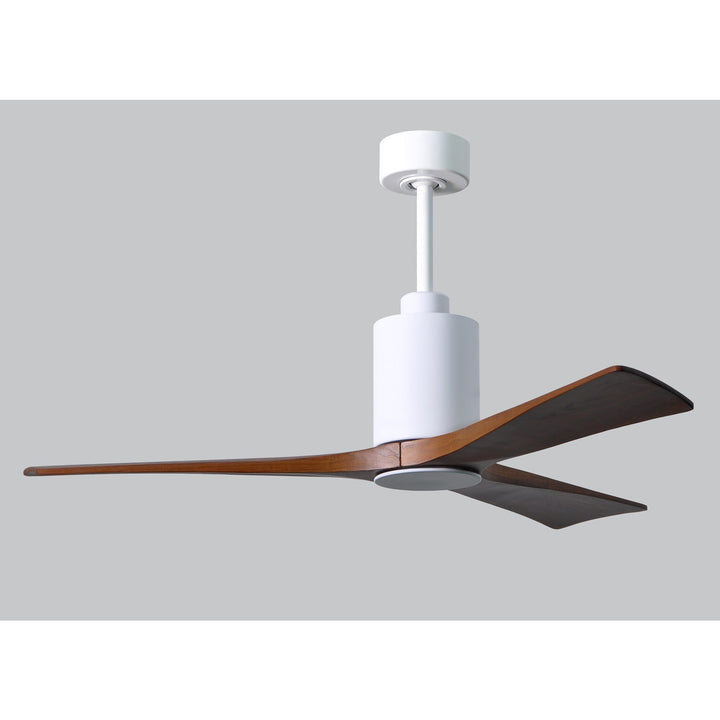 Three Bladed Paddle Fan In Gloss White.  Led Light Kit.