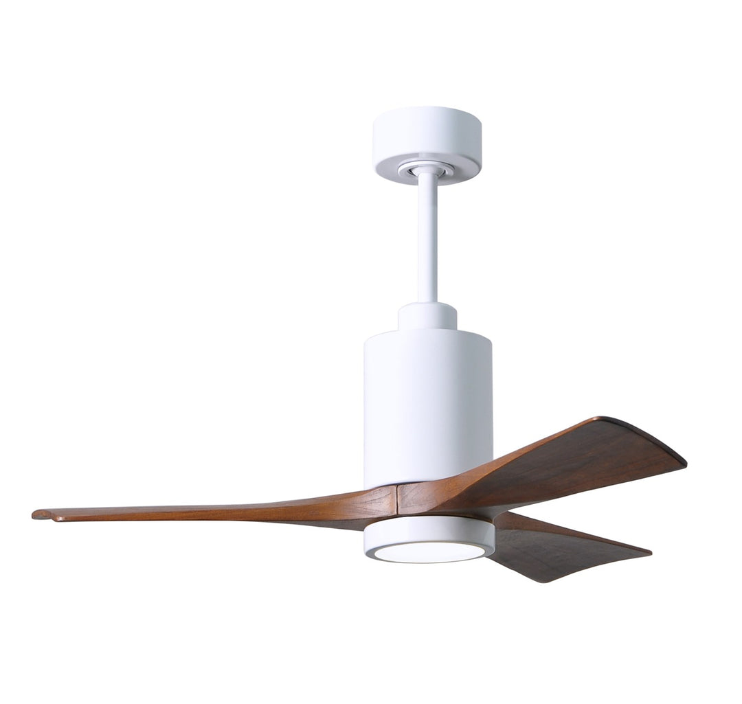 Three Bladed Paddle Fan In Gloss White.  Led Light Kit. by Matthews Fan Company