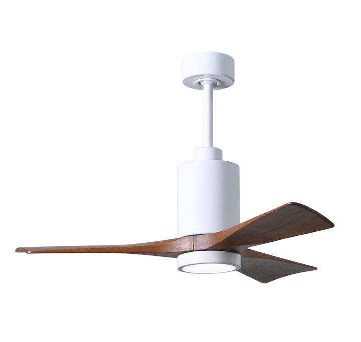 Three Bladed Paddle Fan In Gloss White.  Led Light Kit. by Matthews Fan Company