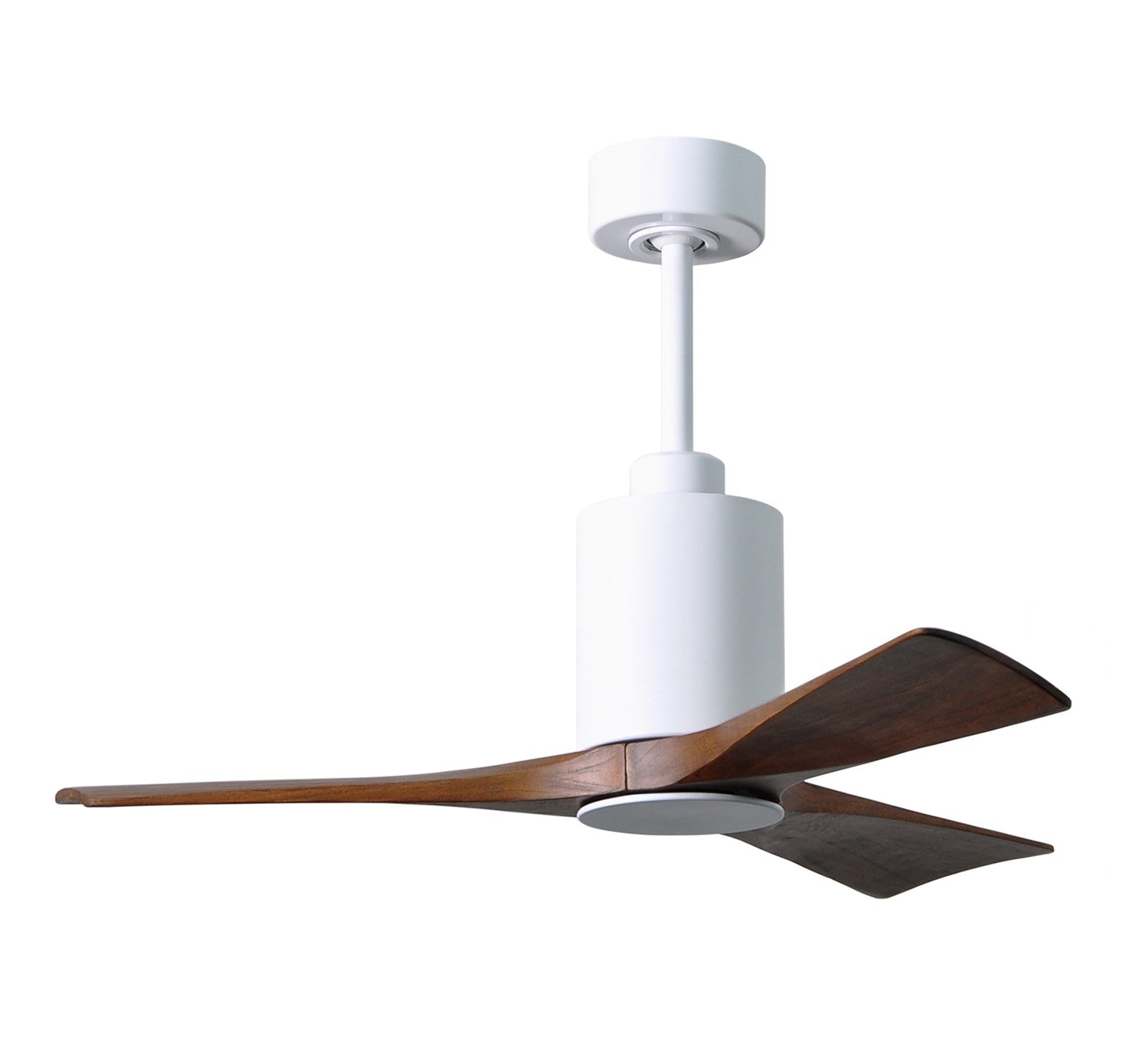 Three Bladed Paddle Fan In Gloss White.  Led Light Kit.