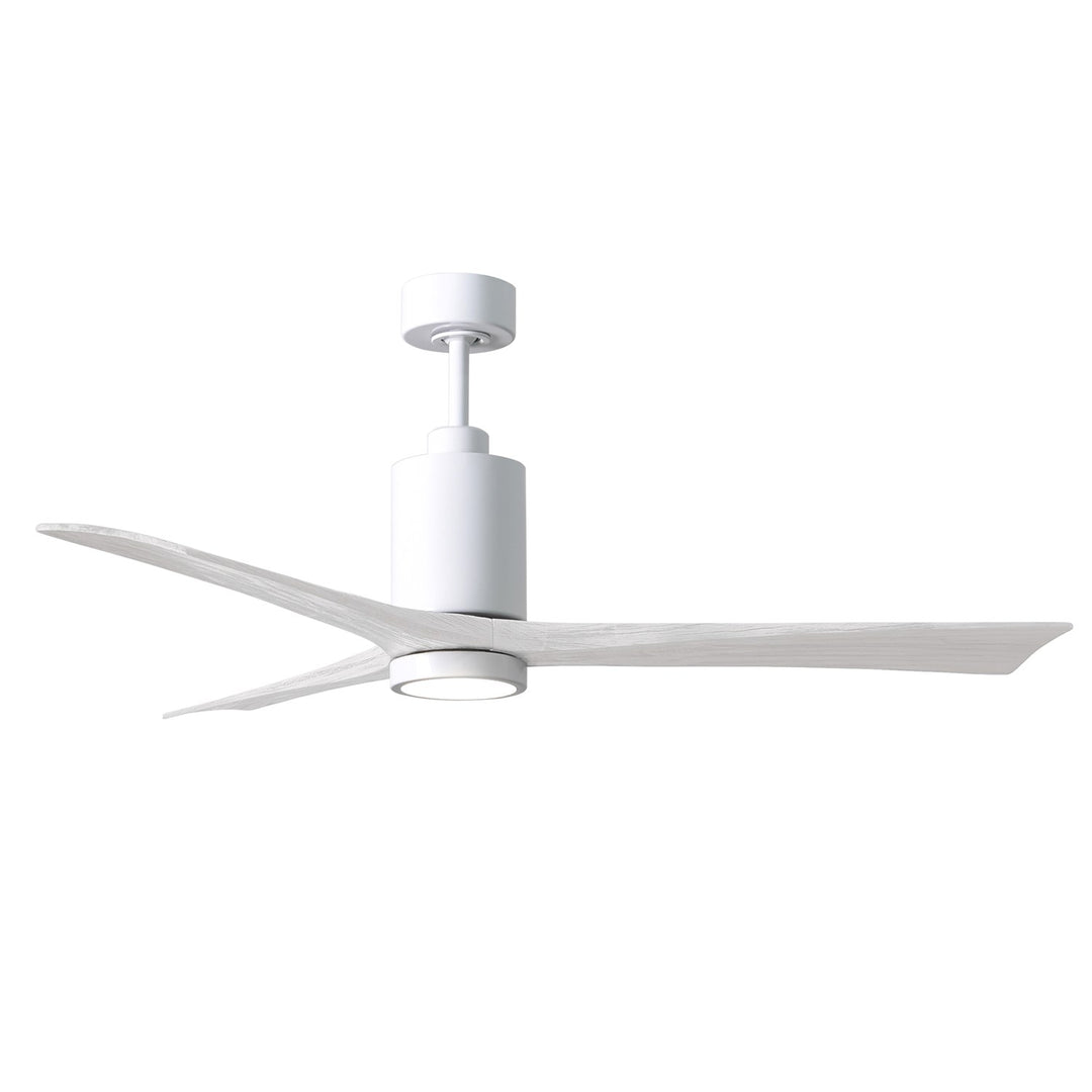 60in Ceiling Fan In White And Matte White Blades by Matthews Fan Company