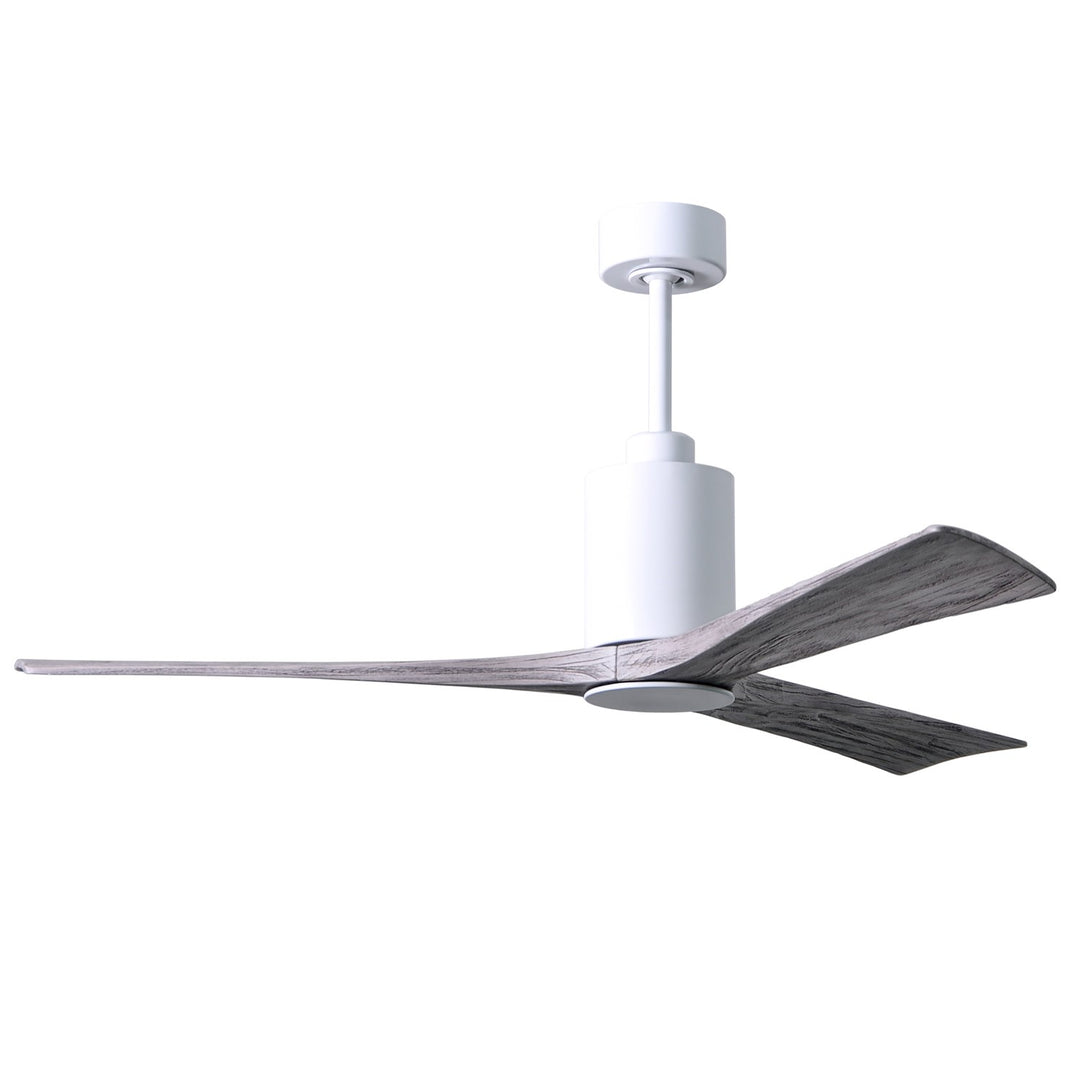 Three Bladed Paddle Fan In Gloss White.  Led Light Kit.